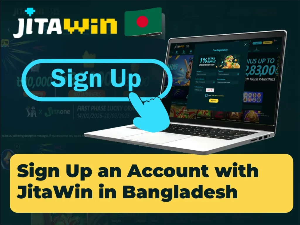 Sign Up an Account with JitaWin in Bangladesh